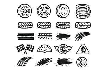 Racing Icons and Graphics Collection