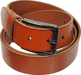 Leather belt isolated on white background