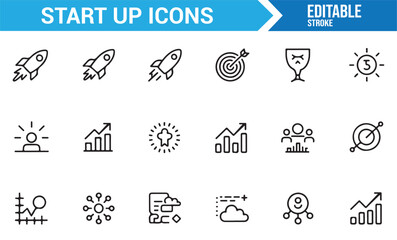 Editable startup outline icons for dashboards and UI