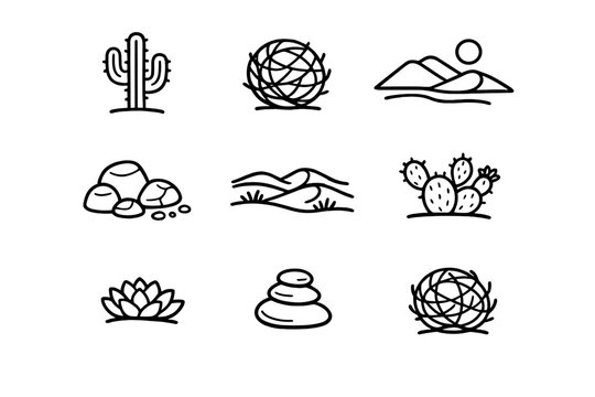 Desert and Nature Icons