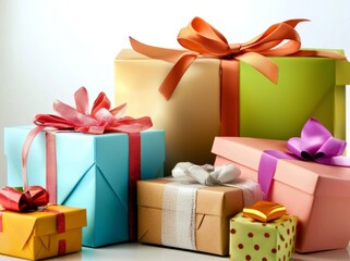 Beautiful gift bags without backgrounds for versatile use.