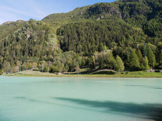 Lake Ma&euml;n (or Lake Ussin), Valtournenche, Aosta Valley, Italy in the autumn.
