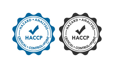 HACCP - Hazard Analysis and Critical Control Points logo template illustration