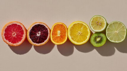 Colorful Sliced Citrus Fruits for a Healthy Lifestyle Refresh