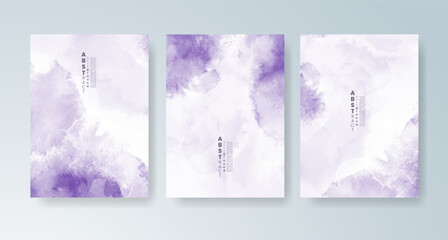 Set of cards with bright colorful vector watercolor background. Design for your date, postcard, banner.