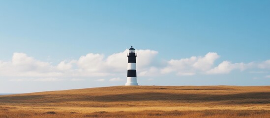 Scenic view of Bodie Island lighthouse against a clear sky in Outer Banks