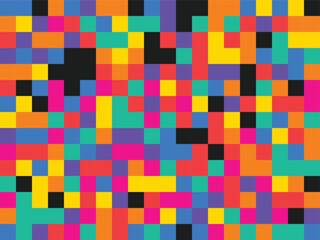 Vibrant mosaic of multicolored squares