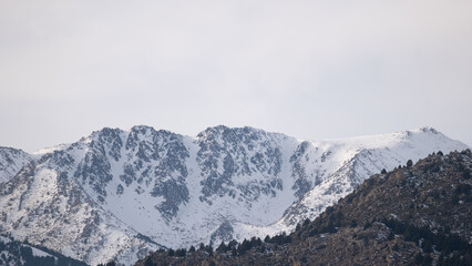 snow covered mountains