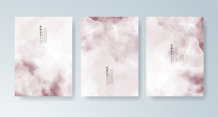 Set of cards with bright colorful vector watercolor background. Design for your date, postcard, banner.