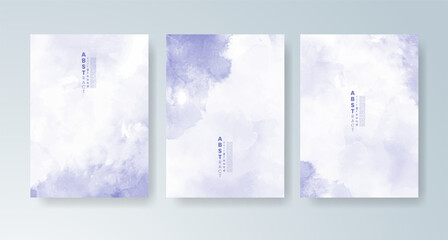 Set of cards with bright colorful vector watercolor background. Design for your date, postcard, banner.