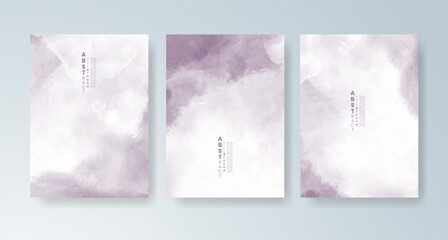 Set of cards with bright colorful vector watercolor background. Design for your date, postcard, banner.