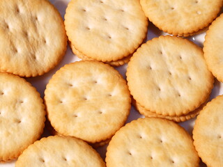 バニラクリーム　クラッカー