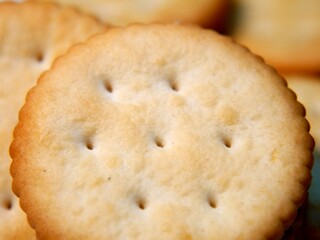 バニラクリーム　クラッカー