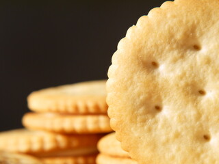 バニラクリーム　クラッカー