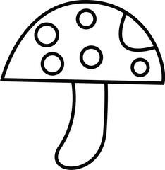 Mashroom outline icon