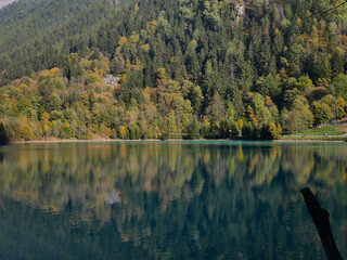 Lake Ma&euml;n (or Lake Ussin), Valtournenche, Aosta Valley, Italy in the autumn.