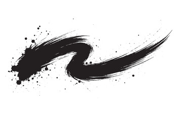 ink brushstrokes splashes on white background