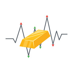 Gold Price Volatility Chart Illustration
