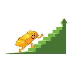 Gold Investment Growth Concept Illustration