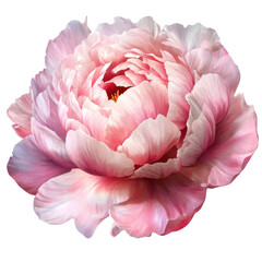 Bright pink flower blooms in full view, showcasing layers of petals under sunlight in a garden setting