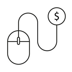 Fototapeta premium Professional profit icon. Dollar mouse Vector. Currency payment symbol. Financial success characteristic