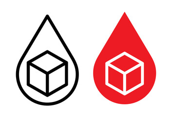 Blood sugar icon set. Diabetes sign