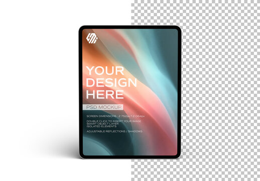 Tablet Device Mockup Isolated On White