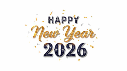 Sparkling Gold and Navy 2026 New Year Background Removal