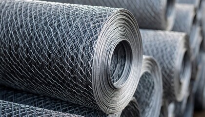 Rolls of Galvanized Welded Wire Mesh for Construction and Fencing.