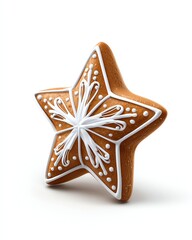 Gingerbread Star Cookie: Delightful Gingerbread Star Cookie, its intricate design, brings warmth, and captures the essence of the season. A festive treat. 