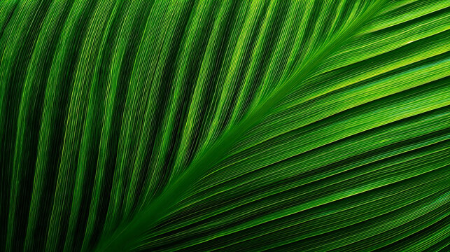 Close Up of Green Leaf Veins and Texture nature