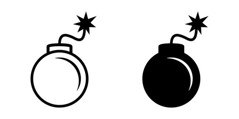 Bomb with Burning Fuse Icons © Maksim