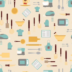 Bake Time Seamless Pattern for Print