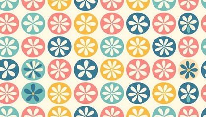 for kids clothes, decoration and wallpaper,   seamless pattern with colorful flowers