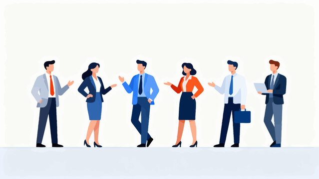 Business people in office attire