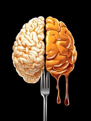 Sugar Brain Addiction: Unhealthy Diet and Mental Health Concept