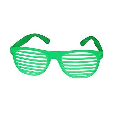 Bright green shutter sunglasses isolated on a black background green sunglasses shutter glasses