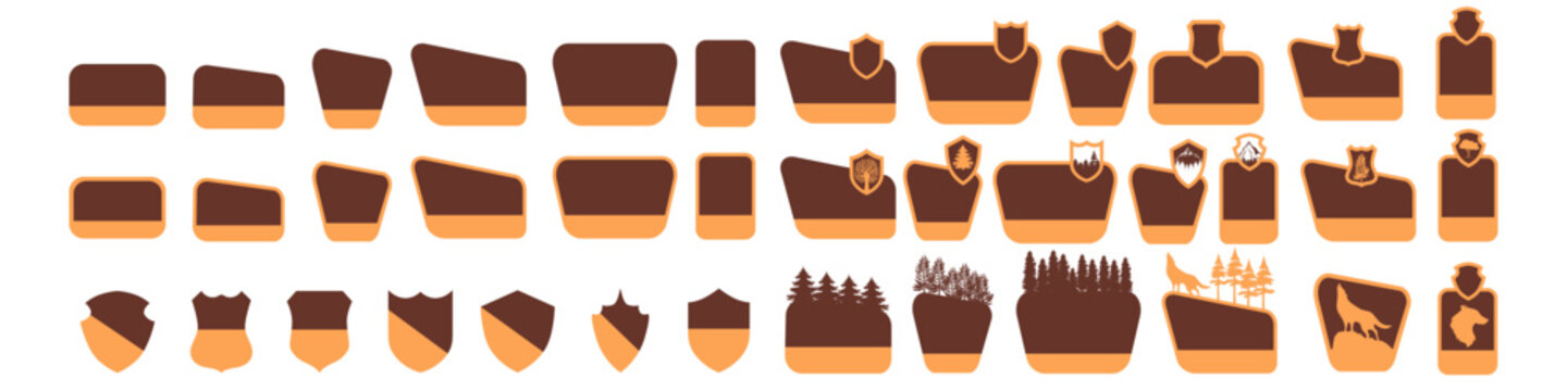 Customizable national park icon vector set. National Park Illustration sign collection. National Park template symbol or logo.