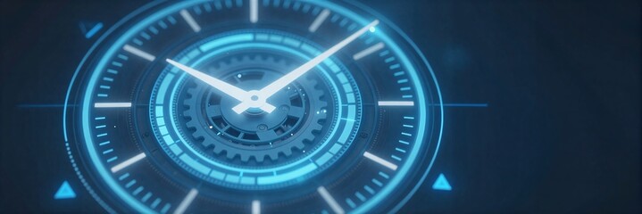 Blue smart watch dial design