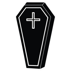 Obraz premium closed coffin vector icon