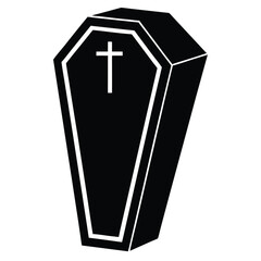 open coffin vector icon