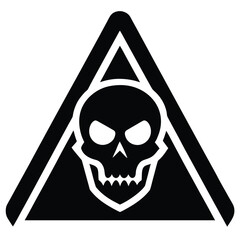 hazard skull vector icon