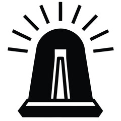 emergency light vector icon