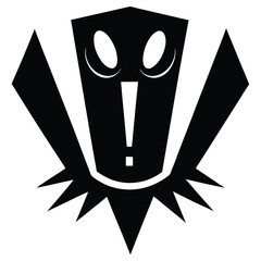 exclamation spooky vector icon
