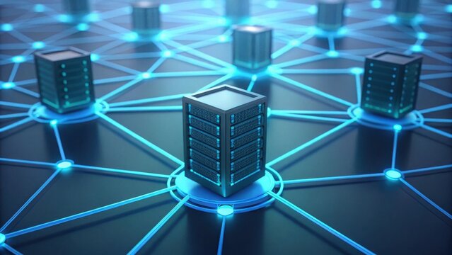 Abstract Visualization of Decentralized Server Mesh Network Standard V2