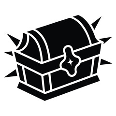 cursed treasure vector icon