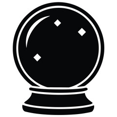 crystal ball vector icon