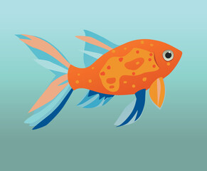 A goldfish under water