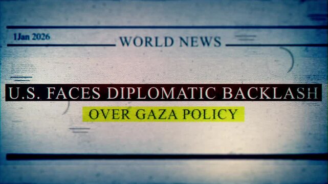 U.S. Faces Diplomatic Backlash Over Gaza Policy Newspaper Headlines