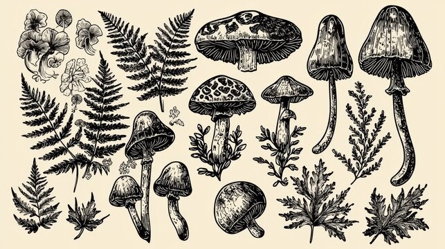 Captivating artistic depictions of flora in various forms.
